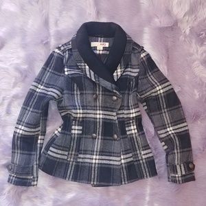 Juniors H2j plaid coat